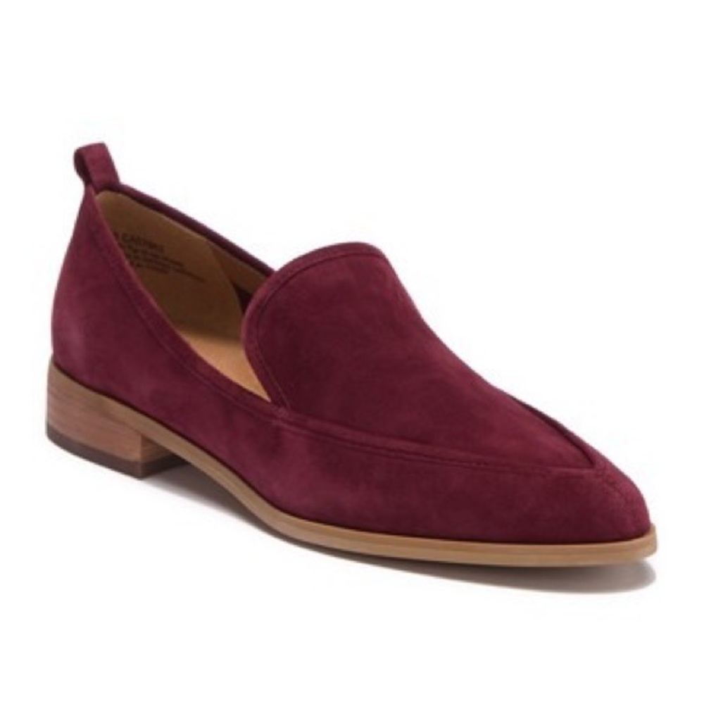Susina Kellen Almond Toe Loafer. 8.5 in plum suede